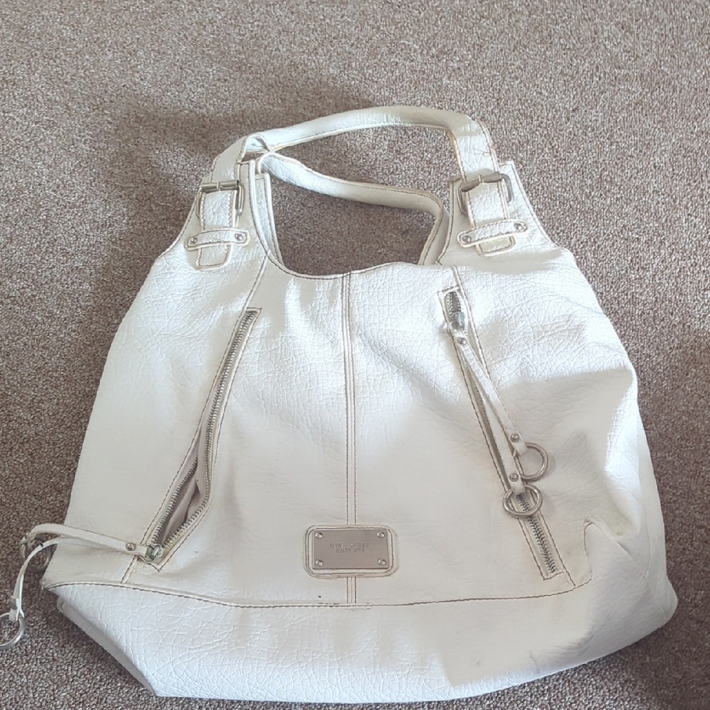 White Leather Tote Bag